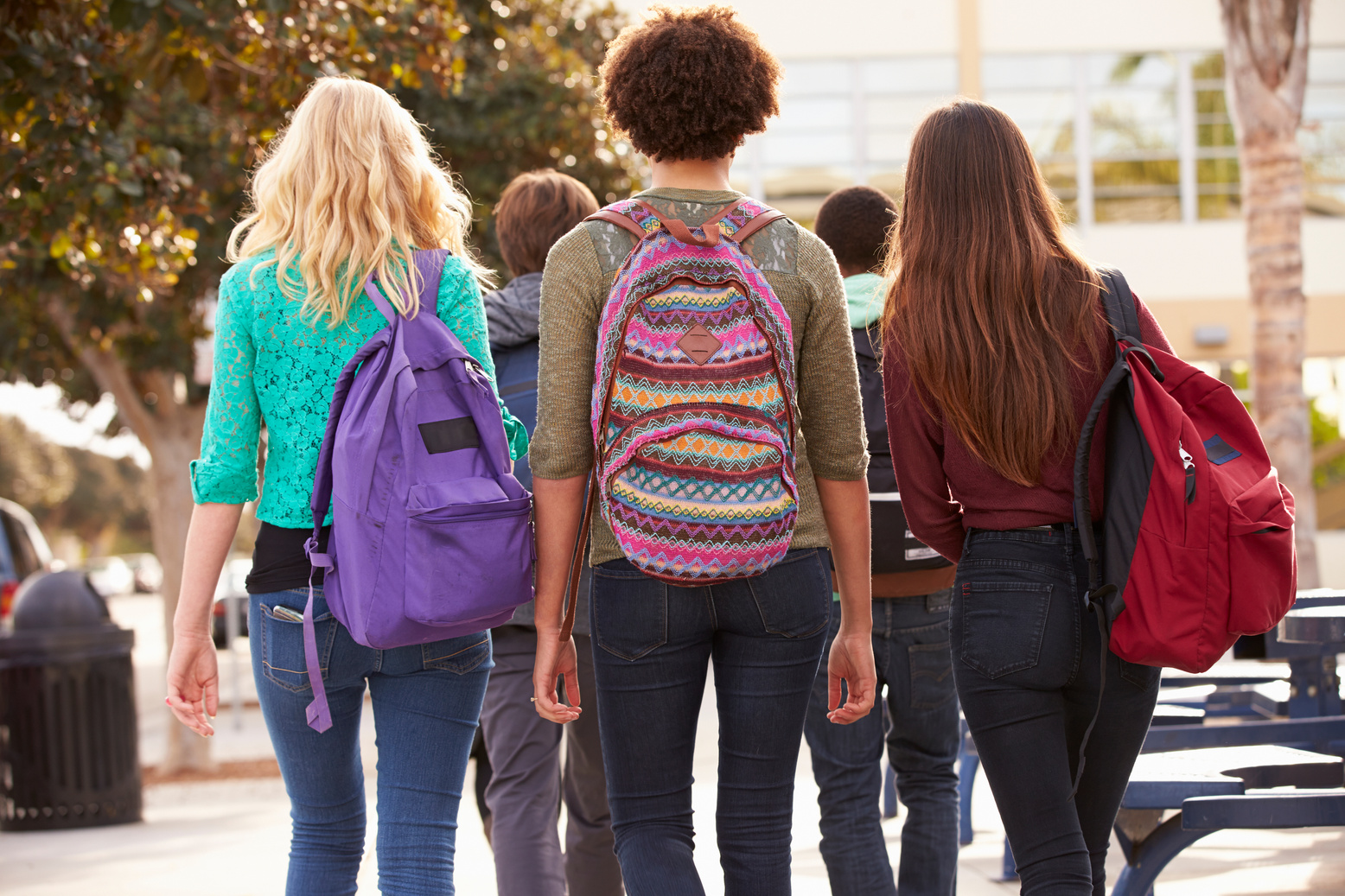 Students Walking to High School